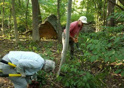 2016 SLCT Members creating a trail on the property