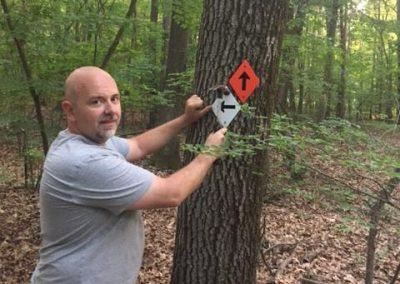 2017 Al Fiorillo placing trail markers at our Wedgewood property.