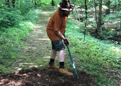 2018 Nick Gwiazdowski of Troop 45 is getting some service hours in at the Wedgewood Wildlife Sanctuary!