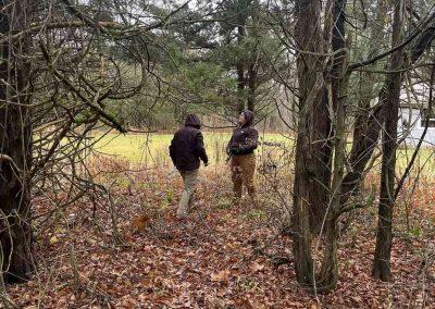 Land Trust members surveying the property